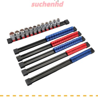 Suchenhd ซ็อกเก็ตประแจ พลาสติก คุณภาพสูง 1/2 นิ้ว 3/8 นิ้ว 1/4 นิ้ว สีแดง สีฟ้า 6 ชิ้น