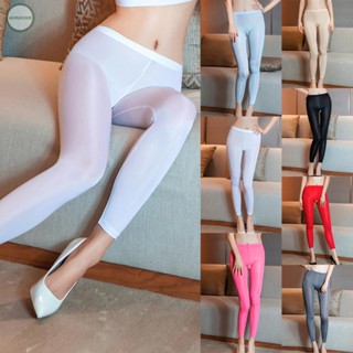 GORGEOUS~Womens Leggings Leggings Glossy Skinny Trousers Sexy Stretchy See Through