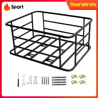 [Flourish] ตะกร้าเหล็กติดด้านหลังจักรยาน ถอดออกได้ สําหรับจักรยานเสือหมอบ