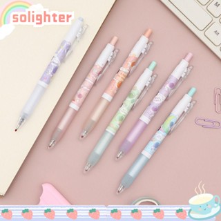 Solighter ปากกาหมึกเจล สีดํา สําหรับสํานักงาน โรงเรียน 6 ชิ้น ต่อชุด