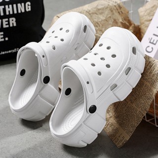 AYUER รองเท้าแตะ Crocs กันลื่น สไตล์เกาหลี สําหรับผู้หญิง