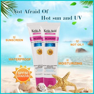 ครีมกันแดด SPF 50 กรดโคจิก ไวท์เทนนิ่ง ป้องกันผิวหน้า กันน้ํา