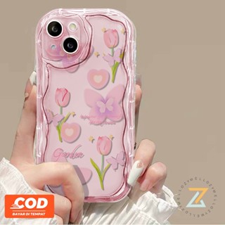 เคสโทรศัพท์มือถือ ซิลิโคน ลายผีเสื้อ ดอกทิวลิป ไล่โทนสี สําหรับ VIVO Y27 5G 4G Y02 Y35 Y36 Y56 Y22 Y22S Y12 Y20 Y21 Y33S Y30 Y15 Y15S Y15A Y16 Y12A Y72 Y11 Y21A Y50 Y20A Y91C