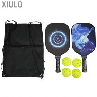 Xiulo Pickleball Racket Set In/Outdoor Paddle Glass Fiber PP Core W/4 Ba WT