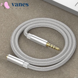 Vanes1 สายเคเบิลเชื่อมต่อเสียง HiFi AUX ตัวผู้ เป็นตัวเมีย ชุบทอง 3.5 มม.