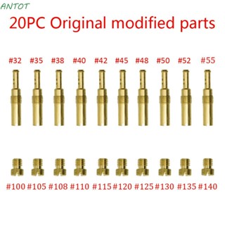 Antot อะไหล่คาร์บูเรเตอร์หลัก ทองแดง 20 ชิ้น อะไหล่ดัดแปลง สําหรับ PWK Keihin PE NSR OKO CVK 20 ชิ้น