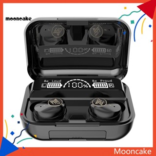 Moon* TWS M16 หูฟังบลูทูธ 51 หน้าจอ LED พร้อมกล่องชาร์จหูฟังสเตอริโอ