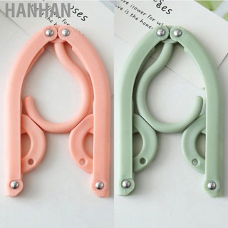 Hanhan Folding Hanger 3 Fold Design Rust Proof Portable Colored Hangers for Household Travelling Hotel