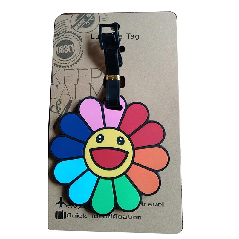 Sunflower Luggage Tag ป้ายกระเป๋าเดินทาง การ์ตูนอะนิเมะป้ายกำกับ ซันฟลาวเวอร์ มิกกี้ แฮนด์ บอร์ดดิ้งแพล็ต พวงหรีด