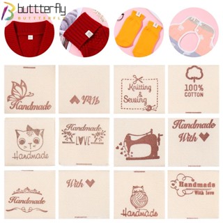 Buttterfly ป้ายแท็กผ้าขนสัตว์ถัก ลายหัวใจ 50 ชิ้น