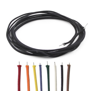 สายเคเบิลผ้าถัก 7 เส้น 22AWG 10 ฟุต สําหรับกีตาร์ไฟฟ้า เบส DIY