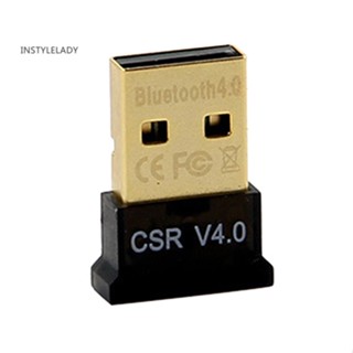 Instylelady อะแดปเตอร์ดองเกิล USB 20 บลูทูธ 40 CSR40 สําหรับแล็ปท็อป PC Win XP Vista 7 8