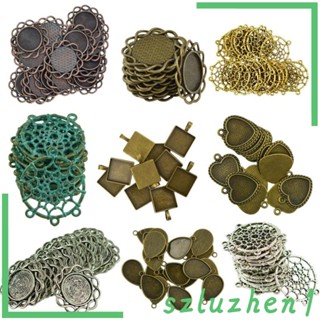 [Szluzhen1] จี้ถาดเชื่อมต่อ ทรงกลม กลวง สีเขียวบรอนซ์ 20 มม. DIY 20 ชิ้น