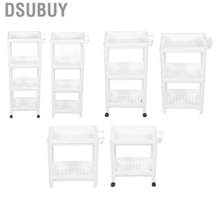 Dsubuy Bathroom Tower Shelf  Plastic Rack Organizer with Hooks for Bedroom