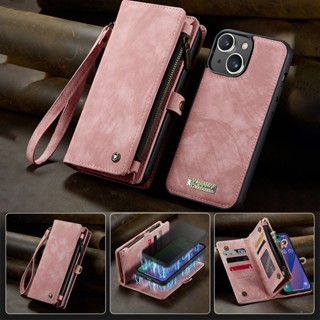 เคสโทรศัพท์มือถือหนัง ฝาพับแม่เหล็ก พร้อมช่องใส่บัตร สําหรับ For iPhone 14 15 Pro Max Plus