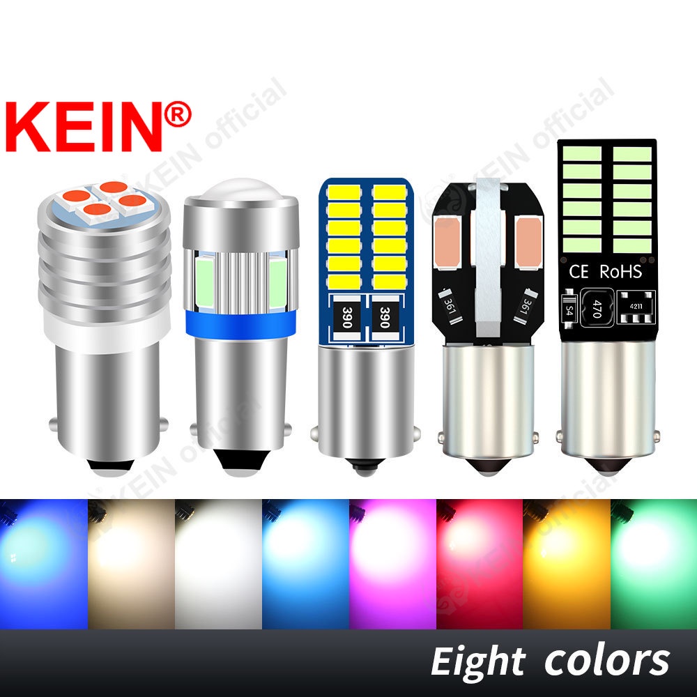 Kein 2PCS T4W BA9S หลอดไฟ Led ภายในรถโดมห้องอ่าน Dash แผง 3014 4014 3030 24SMD สัญญาณประตู Ndicator ด้านข้าง Marker ป้ายทะเบียนโคมไฟ Auto รถจักรยานยนต์ไฟ Led