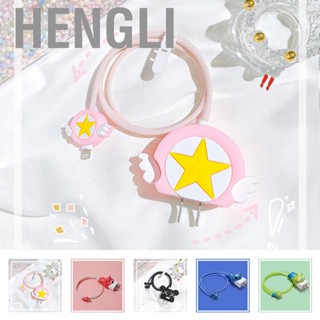 Hengli Cellphone  Protector Cartoon Plastic  Breaking Data Cable Protective Sleeve for IPhone 12 13