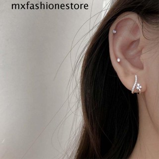 Mxfashione ต่างหูโลหะ หรูหรา ขนาดเล็ก เครื่องประดับแฟชั่น สําหรับผู้หญิง