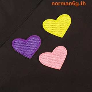 Anorman แผ่นสติกเกอร์ ปักลายหัวใจ DIY สําหรับติดตกแต่งเสื้อผ้า