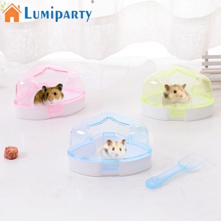 Lumiparty ห้องน้ําหนูแฮมสเตอร์ ของเล่น, ทางเข้าดาวห้าแฉก ใส อ่างอาบน้ํา, ห้องอาบน้ําทราย พร้อมพลั่วทราย สําหรับ