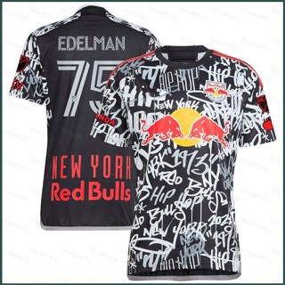 เสื้อกีฬาแขนสั้น ลายทีมชาติฟุตบอล New York Red Bulls Jersey Daniel Edelman SY3 2023-2024 พลัสไซซ์ YS3