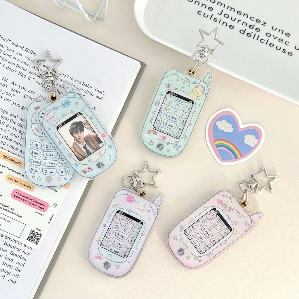 Y2K มือถือ 1 นิ้ว ID Photo Magnetic Card Holder การ์ดอิฐ Guca Guca แผ่นอะคริลิค Idol Hard Card Holderd การ์ดถือ