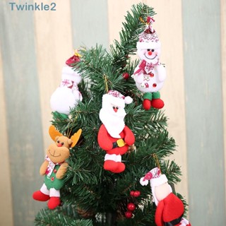 Twinkle จี้ตุ๊กตา ผ้าไม่ทอ รูปตุ๊กตาหิมะ กวาง ซานต้าครอส คริสต์มาส 4 ชิ้น