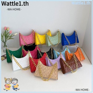 Wttle กระเป๋าถือ กระเป๋าสะพายไหล่ ลําลอง ใช้ซ้ําได้ สีพื้น