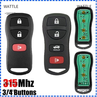 Wattle รีโมตกุญแจรถยนต์ 315Mhz 4 ปุ่ม 3 ปุ่ม สําหรับ NISSAN ALTIMA