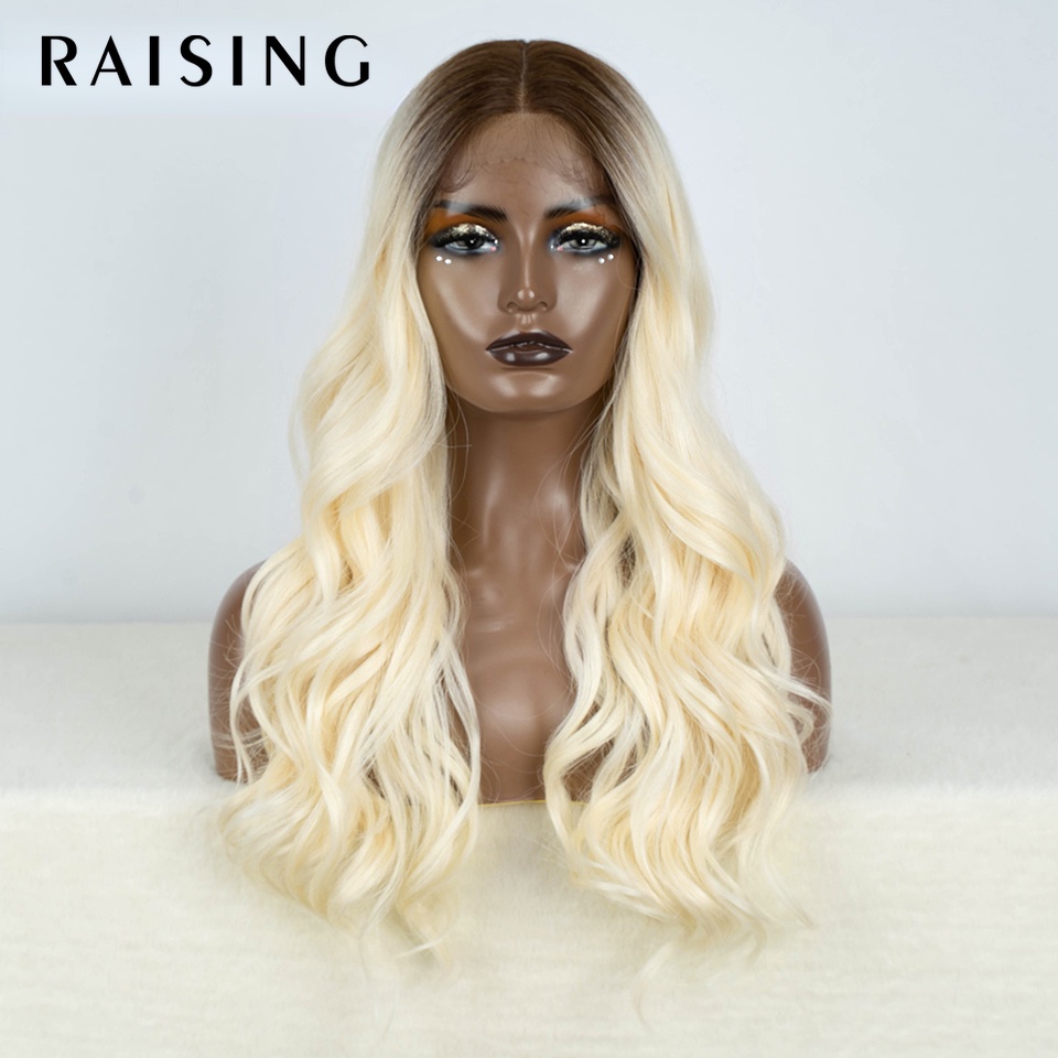 Raising synthetic lace front wig baby wig 24 inches