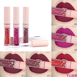 Langmanni 12 Color Matte Non-stick Cup Lip Gloss Long-Lasting Liquid Lipstick แต่งหน้า yuee