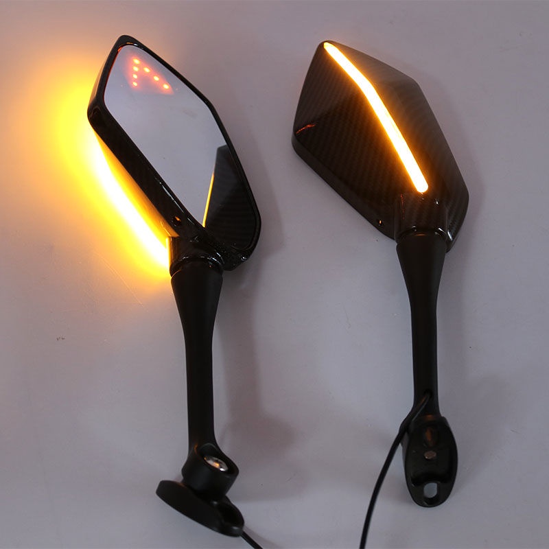 รถจักร พร้อมไฟ LED กระจกมองหลัง ไฟเลี้ยวน้ํา สะท้อนแสง พื้นผิวเงา CF250SR CBR GSXR Harley Kawasaki สากล SPNX