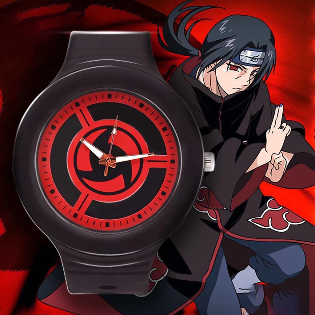 Naruto Co-branded Watch sharingan Naruto Sasuke Naruto bersama Jam Tangan sharingan นาฬิการ่วมเขียนล้อนารูโตะซาสึเกะ