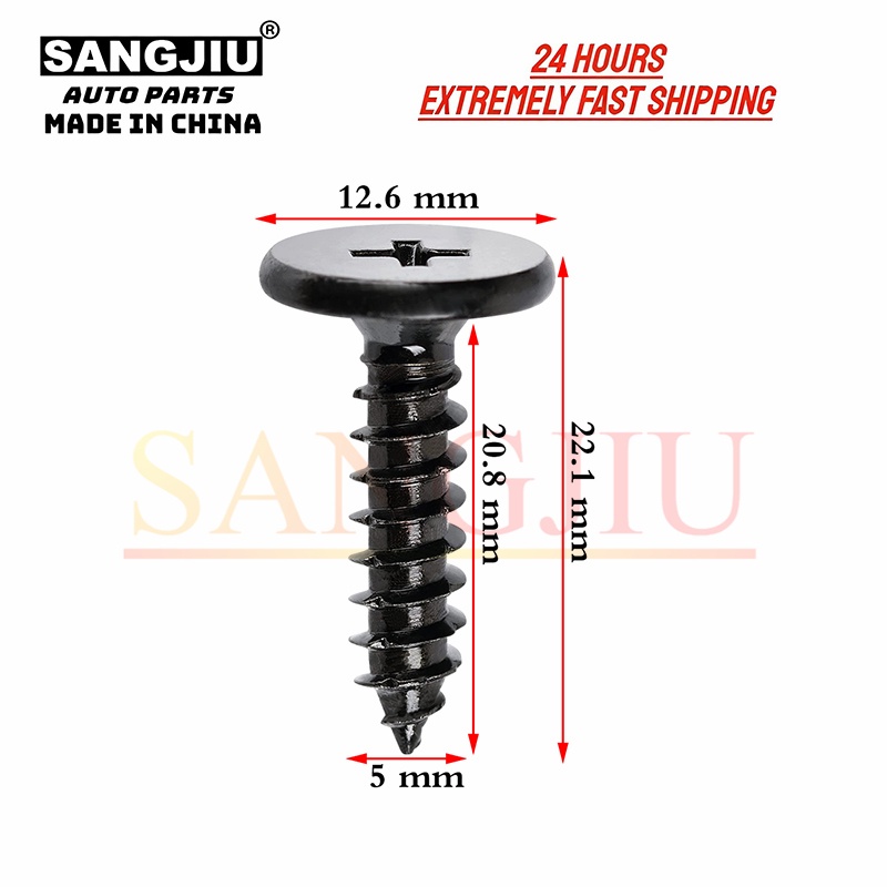 สกรูหัวแบน 10 ชิ้น สําหรับ Honda Accord CRV CRZ HRV Civic Clarity 90103-TA0-000