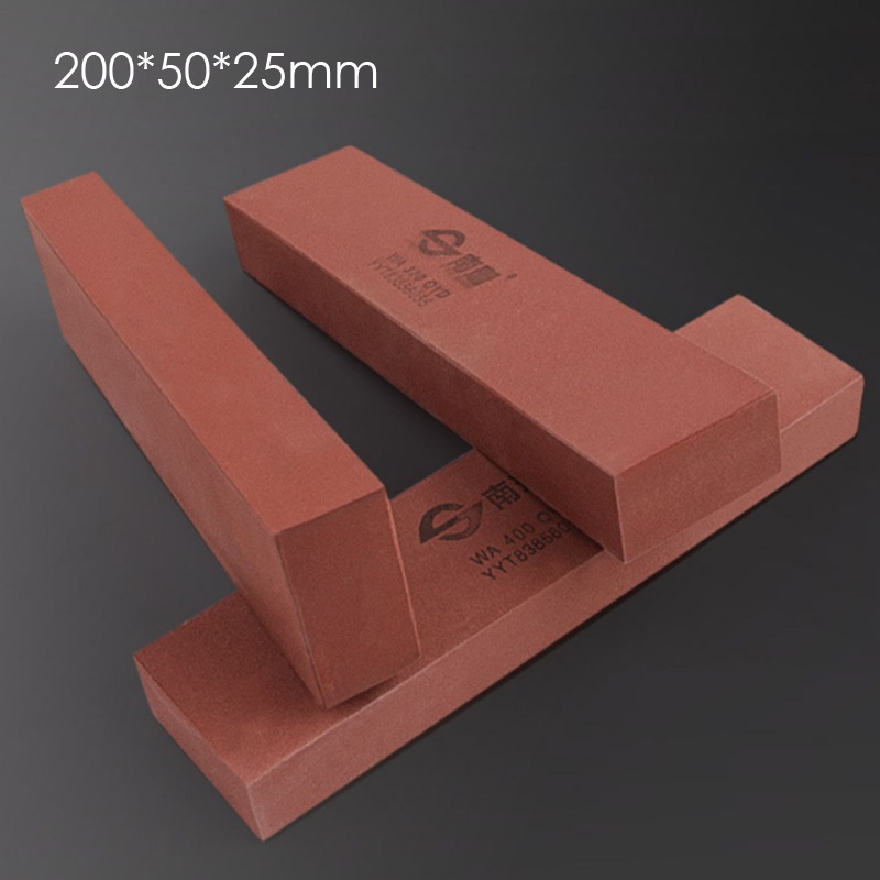 1PCS 200*50*25 มม.สีแดง Corundum Whetstone มีด Sharpening Oilstone บดเหล็ก Alumina ขัด Sharpener หินกรวด 80 ~ 1000