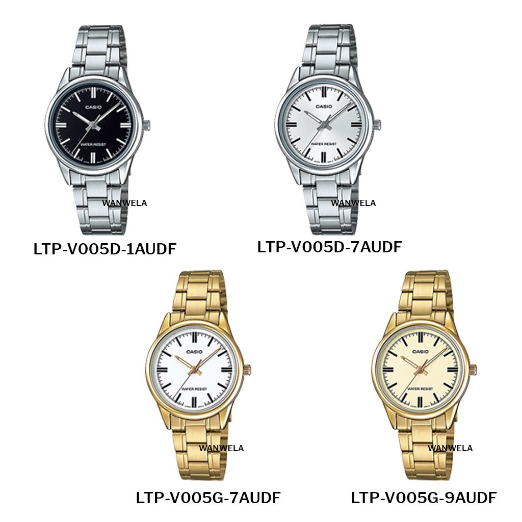 นาฬิกาข้อมือ ของแท้ นาฬิกาข้อมือ Casio ผู้หญิง รุ่น LTP-V005 สายสแตนเลส