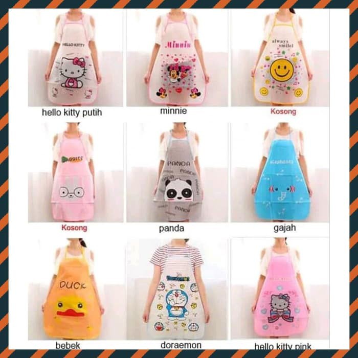 1 ชิ้น / APRON / APRON / WATERPROOF APRON / ANIMAL CHARACTER