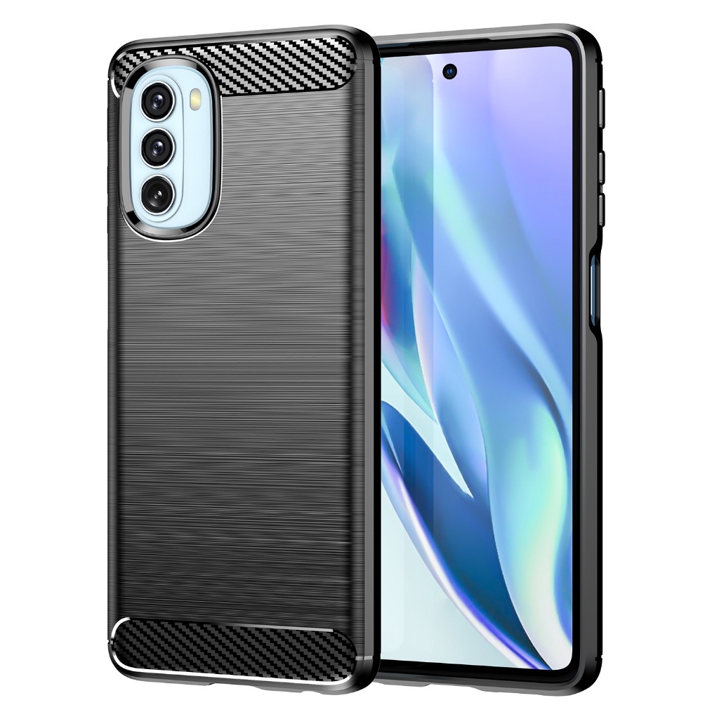 สําหรับ Motorola G51 5G, แปรงคาร ์ บอนไฟเบอร ์ ป ้ องกันกรณีนุ ่ ม , ทนต ่ อแรงกระแทก , ป ้ องกันรอยขีดข ่ วน , ป ้ องกันเคสโทรศัพท ์ ธุรกิจ