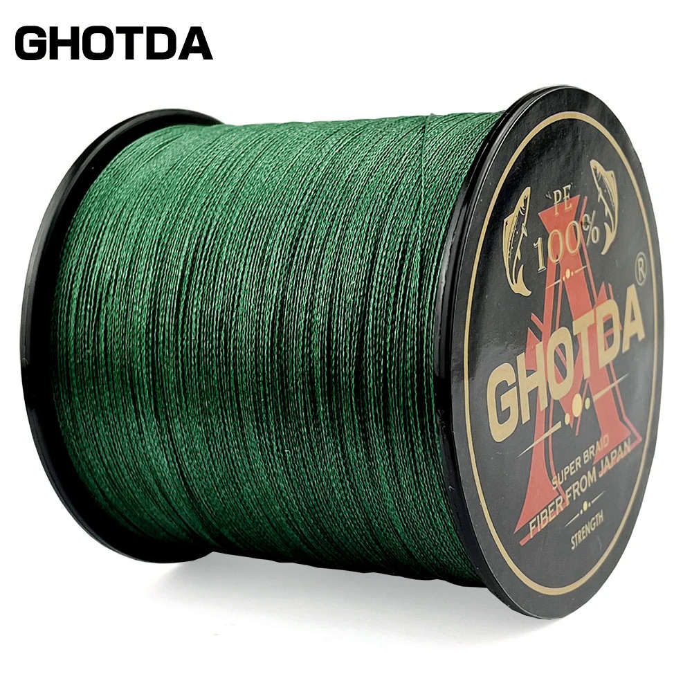 Ghotda knited4丝钢丝强力丝10lb-80lb hilo de pesscar