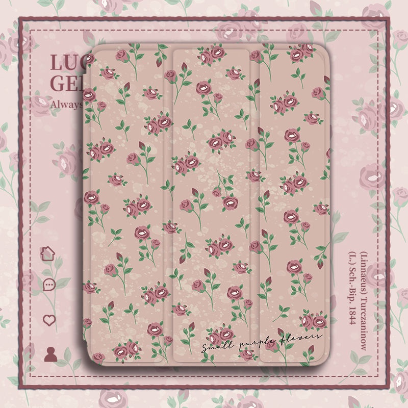 เคส iPad ลายการ์ตูนดอกไม้ พร้อมช่องใส่ปากกา สําหรับ iPad gen9 gen8 gen7 10.2 Air4 Air5 gen 10 10.9 Pro11 2020 2021
