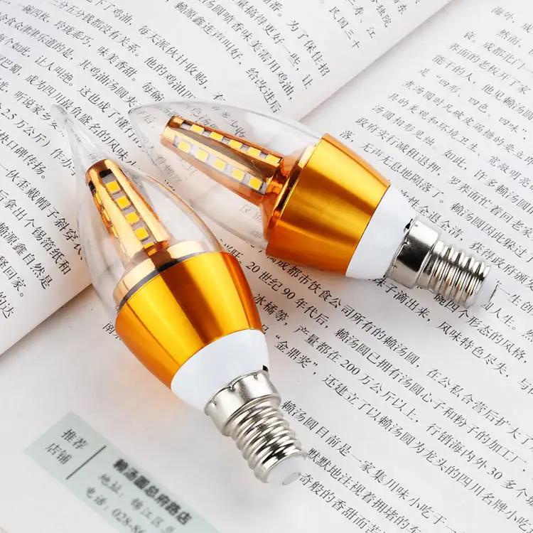 หลอดไฟโคมไฟระย้า รูปทรงเทียน E14 E27 5W 7W 9W 12W Led สไตล์วินเทจ
