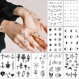 [YU ] สติกเกอร์รอยสักชั่วคราว กันน้ํา ติดทนนาน สไตล์มินิมอล