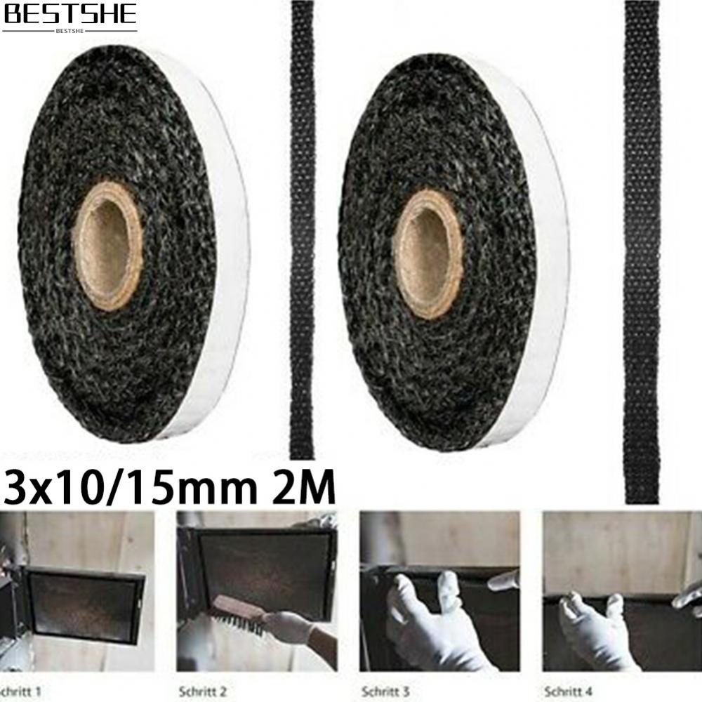 【Bestshe】Self Adhesive Glass Seal Oven Door Stove 2M Dark Grey Fiberglass Durable