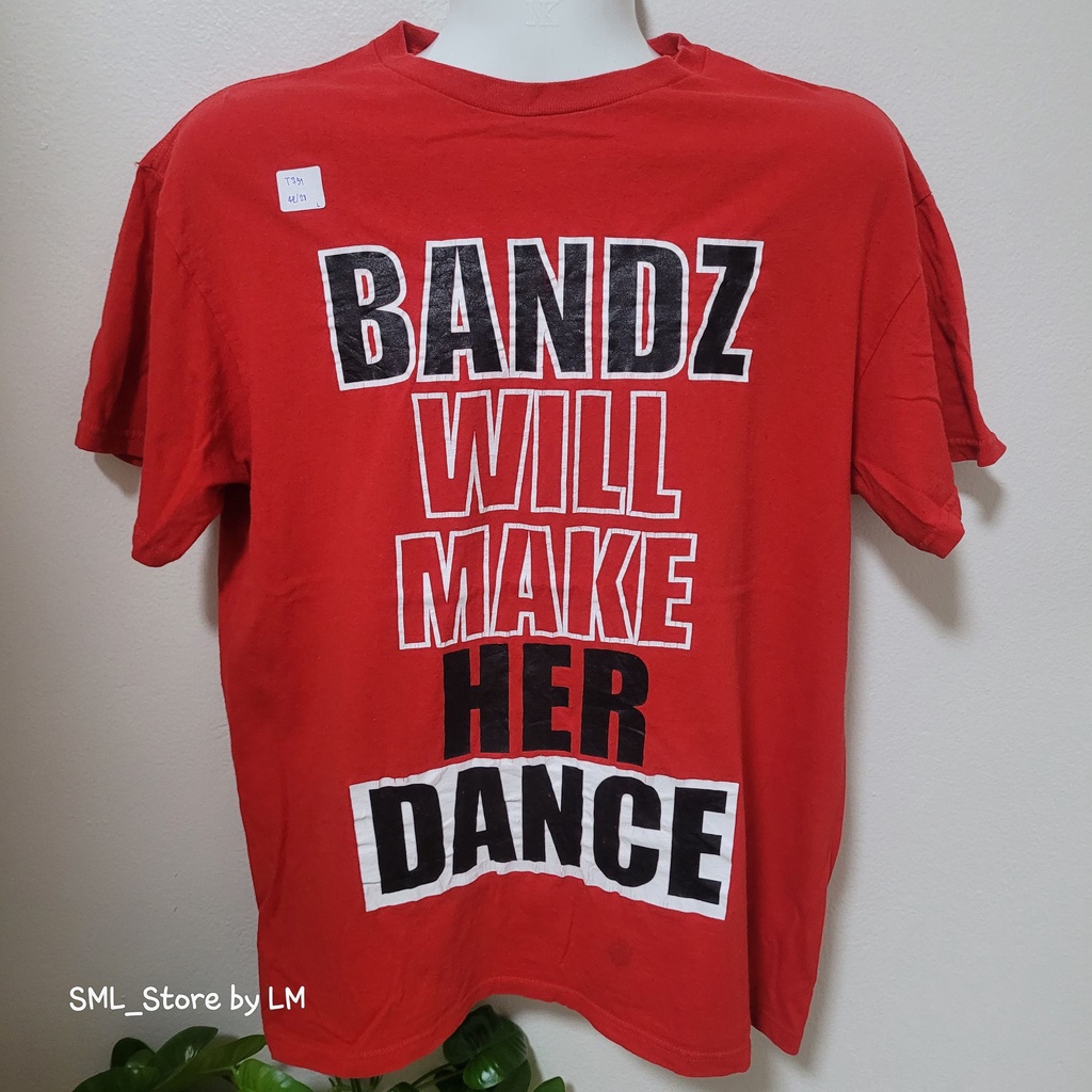 (T751)​ เสื้อยืด -​ Size L - พิมพ์ลาย มือ 2