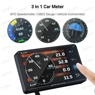 LUFI XS OBD2 GPS Gyro เมนูภาษาอังกฤษ เกจ์วัด วัดความร้อน วัดรอบ ความเร็ว วัดความชัน อ่านโค๊ด ลบโค๊ด พร้อมแจ้งเตือน