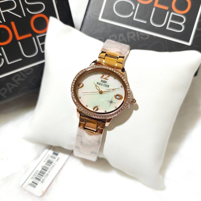 Power Watch PARIS POLO CLUB รุ่น PPC-230214-RG/RG-WEนาฬิกาข้อมือสำหรับผู้หญิง