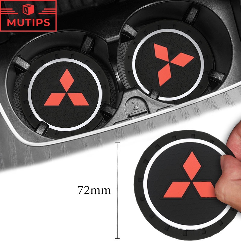 Mitsubishi รถยนต์ วัสดุพีวีซี ยาง เสื่อกันลื่น ที่วางขวดป้องกันแผ่นลื่น เสื่อซิลิก้าเจลกันน้ำสำหรับตก Xpander Cross Triton Grandis Attrage Mirage Outlander Pajero Sport ASX