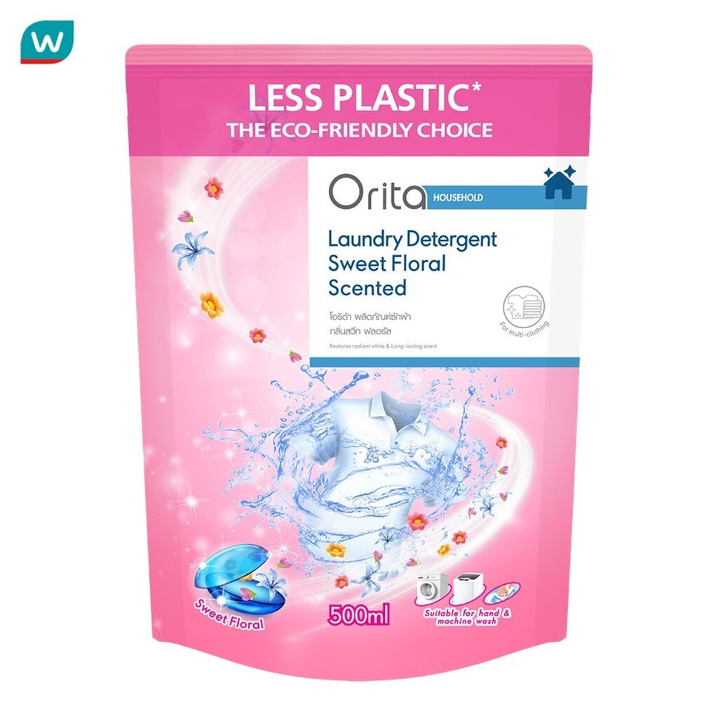 Orita โอริต้าผลิตภัณฑ์ซักผ้ากลิ่นสวีทฟลอรัล 500มล.
