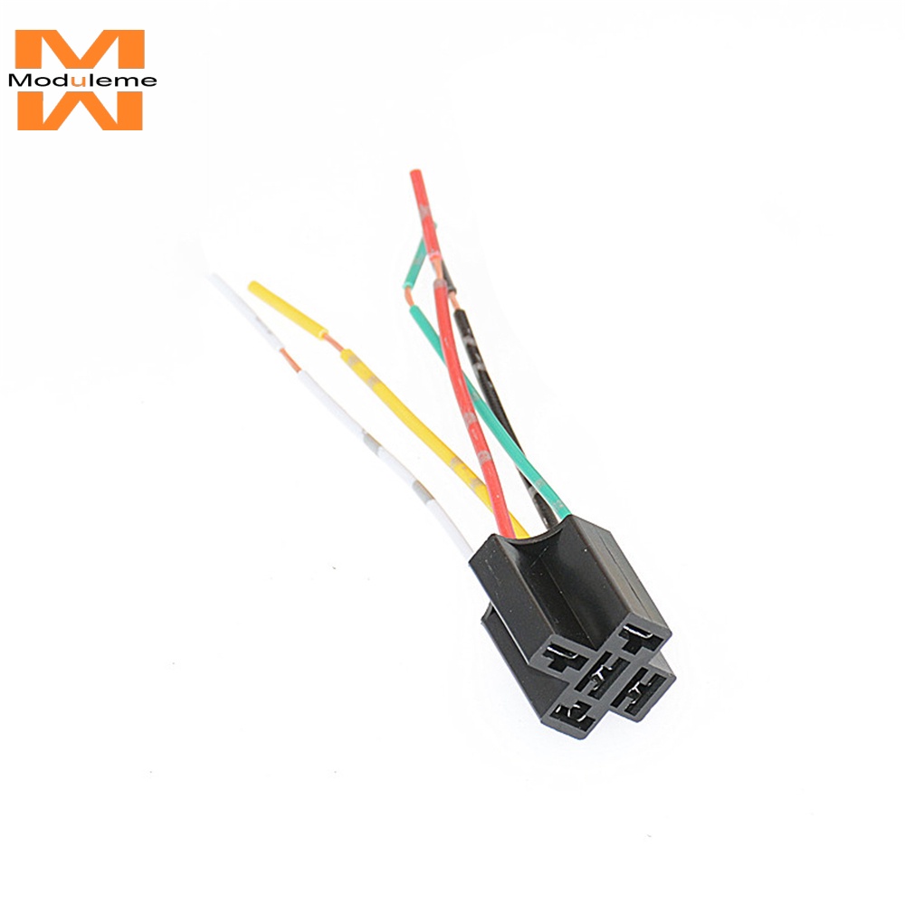 ฐานซ็อกเก็ตรีเลย์เชื่อมต่อ 12V DC 5-PIN SPDT พร้อมสายไฟ 12 โวลต์ รีเลย์อัตโนมัติ พร้อมพิกเทล