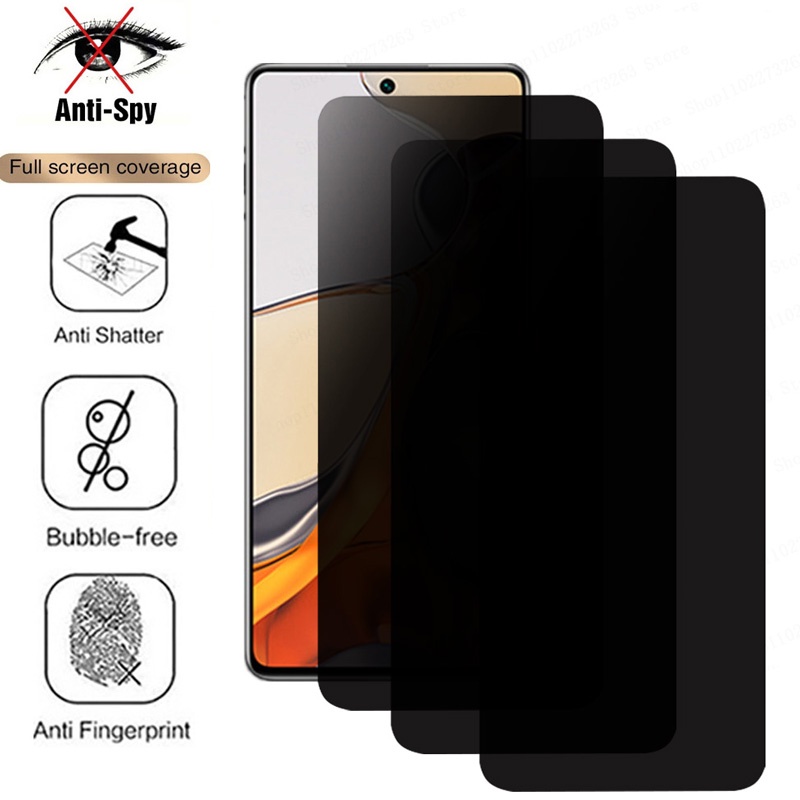 ฟิล์มกระจกนิรภัยกันรอยหน้าจอ 3D กันแอบส่อง สําหรับ Xiaomi Black Shark 4 5 Pro RS